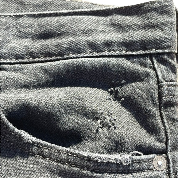 We The Free People Straight Leg Jeans, Black, button fly, Distressed size 29 - Picture 9 of 16